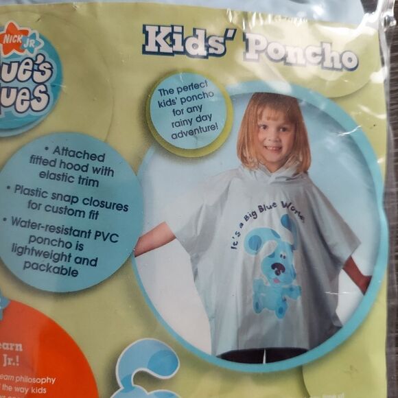 Nick Jr. Blue's Clues Kids' Poncho - Picture 3 of 3